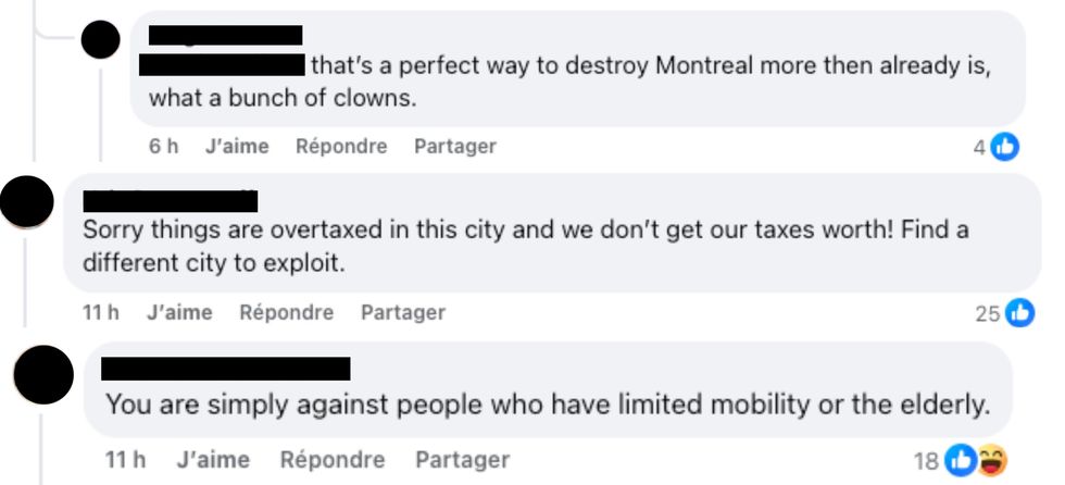 Des commentaires Facebook