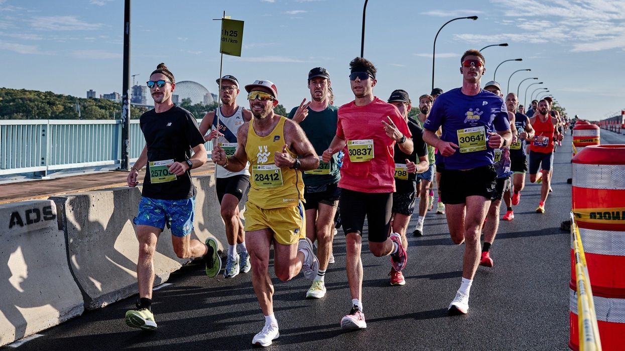 Des coureurs durant un marathon à Montréal.