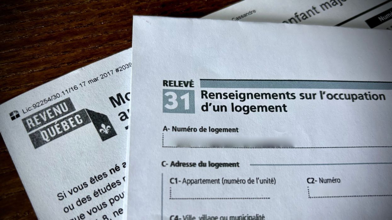 Des documents de Revenu Québec, dont un Relevé 31.