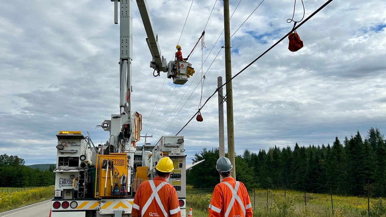 Des employés d'Hydro-Québec.