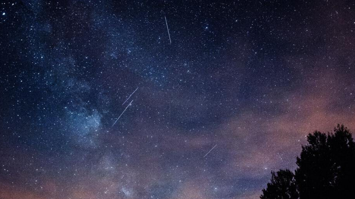 Des étoiles filantes.