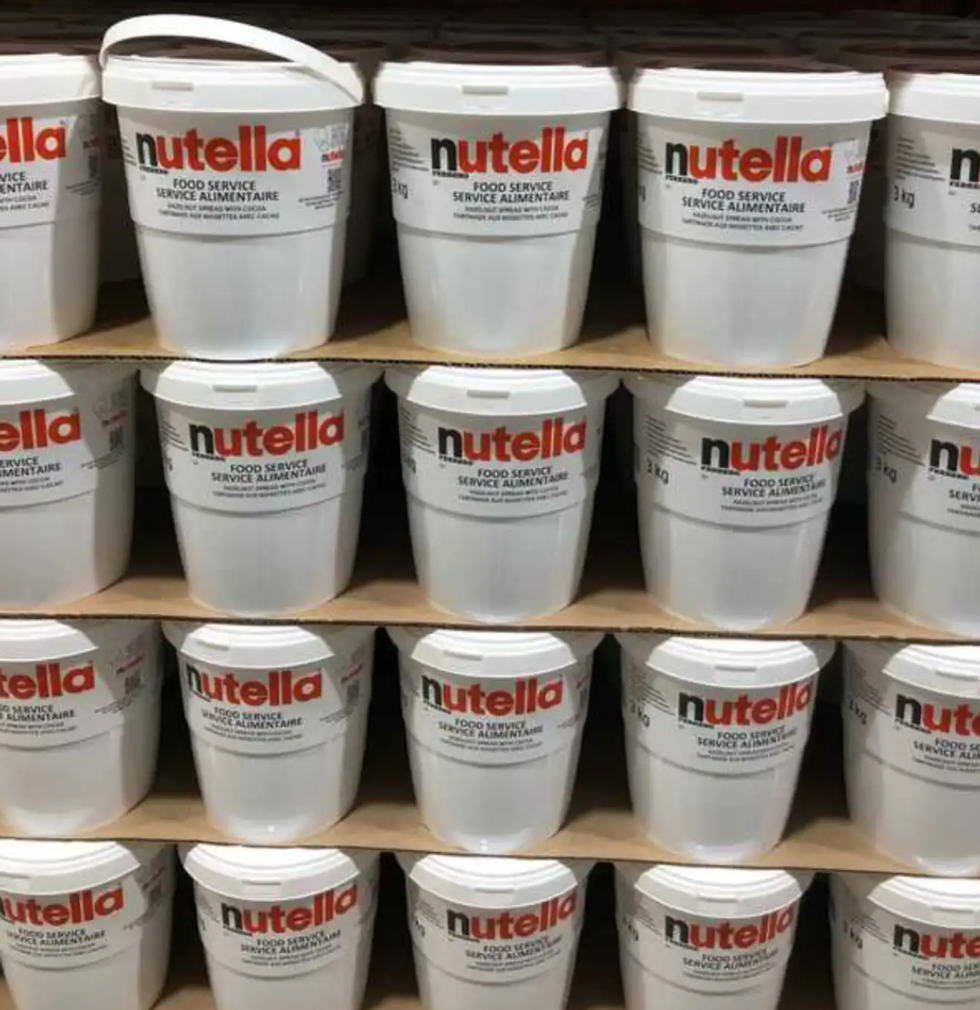 Des gallons de Nutella vendus au Costco Pour l'entreprise.