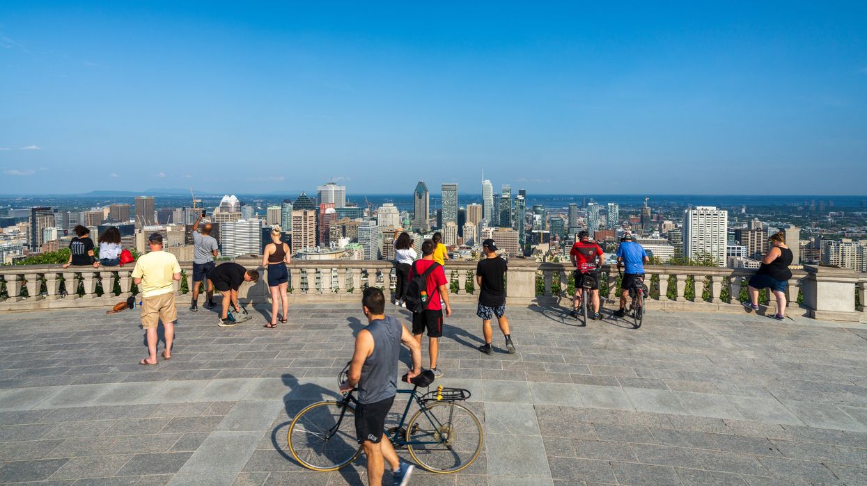 Des gens sur le mont Royal