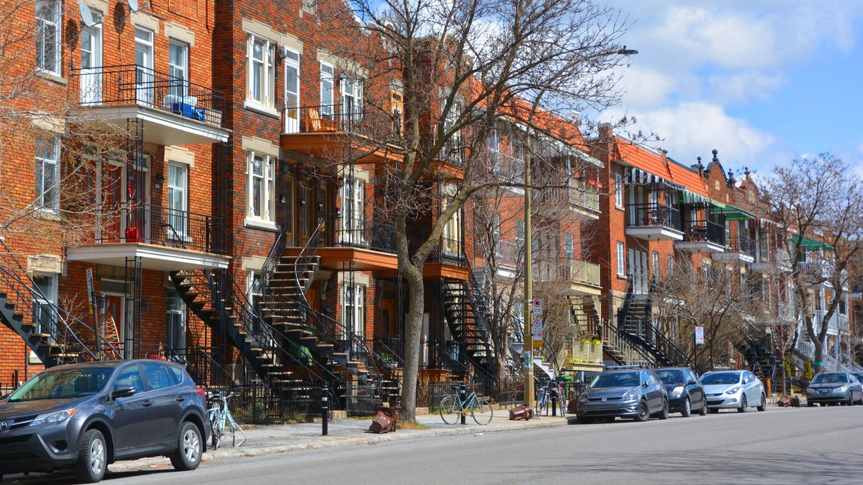 Des maisons en rangée à Montréal.