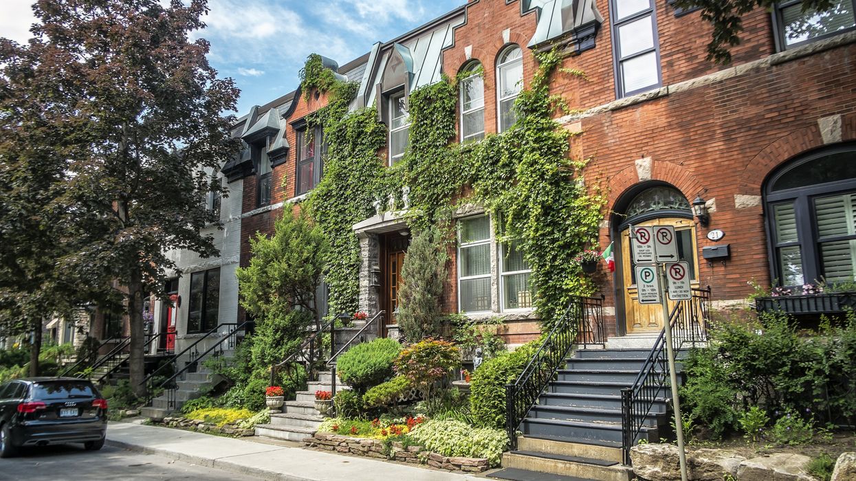 Des maisons en rangée à Montréal.