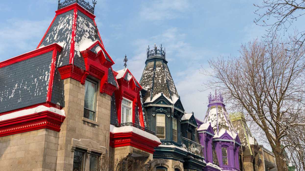 Des maisons en rangée à Montréal.