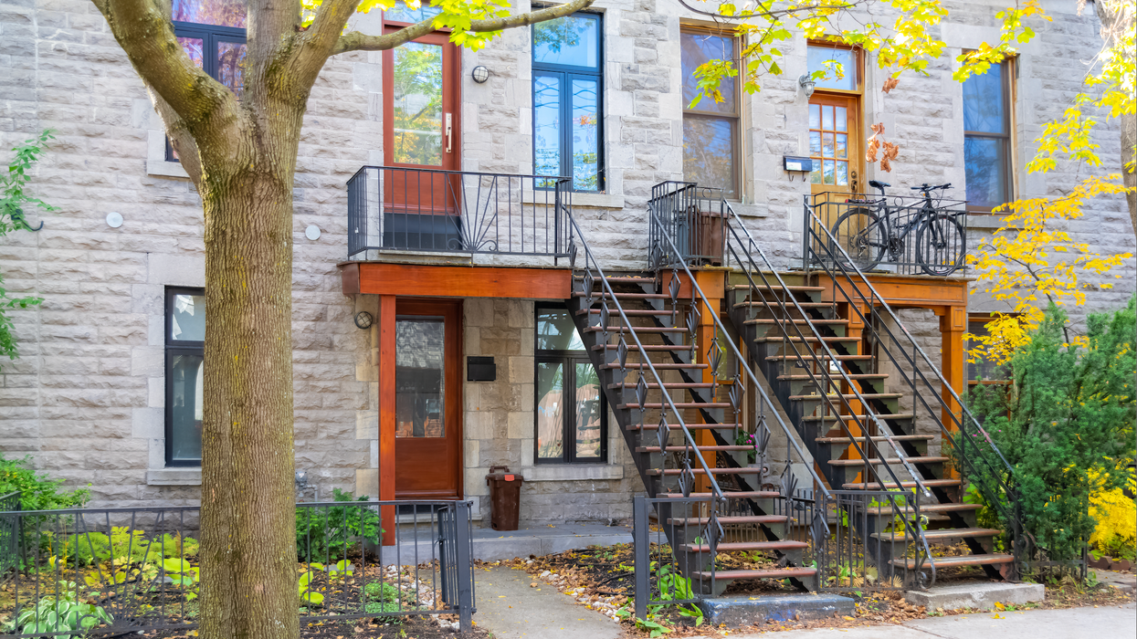 Des maisons en rangée à Montréal.
