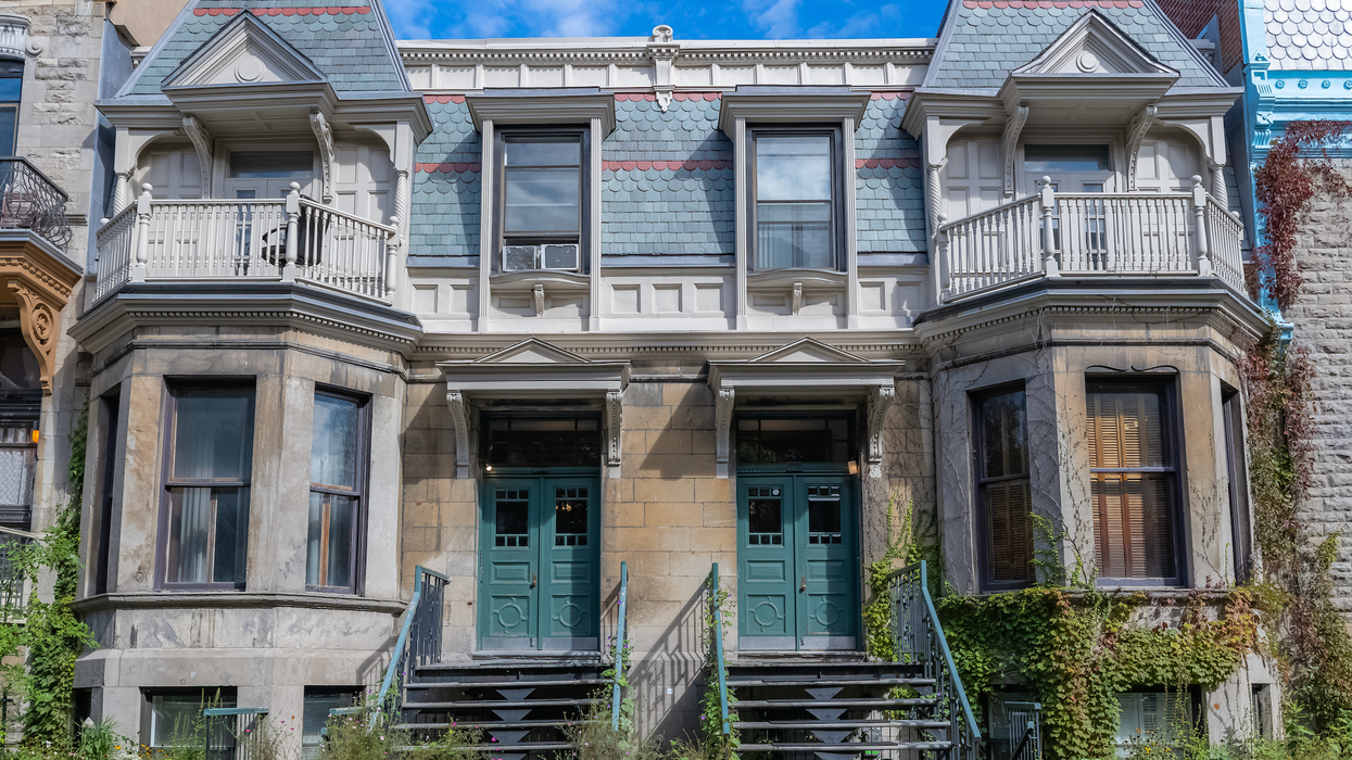 Des maisons en rangée à Montréal.