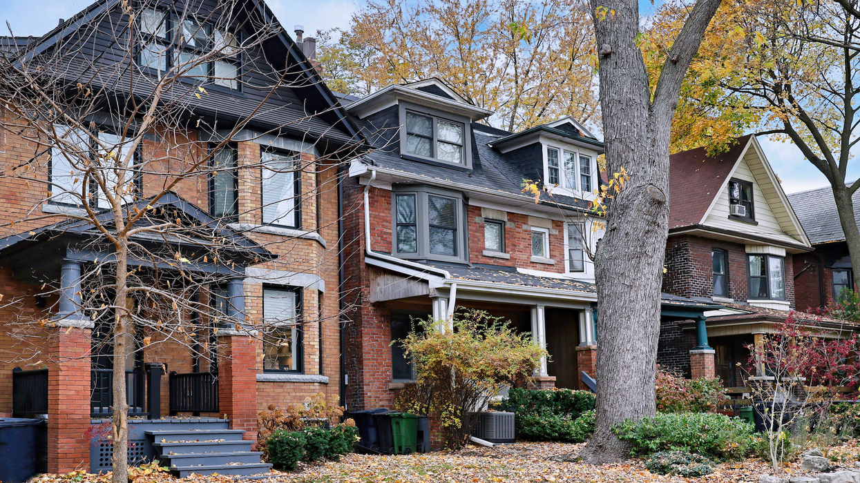 Des maisons en rangée à Montréal.