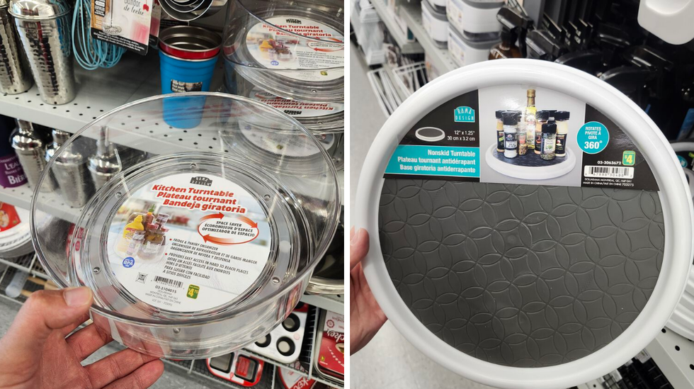 Des plateaux tournant pour optimiser le rangement.