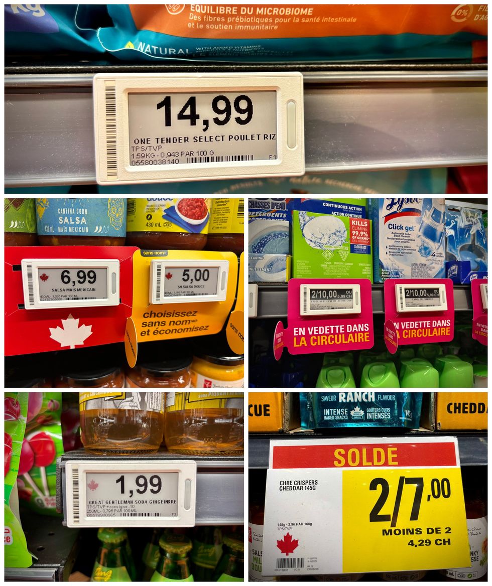 Des \u00e9tiquettes d'\u00e9picerie.