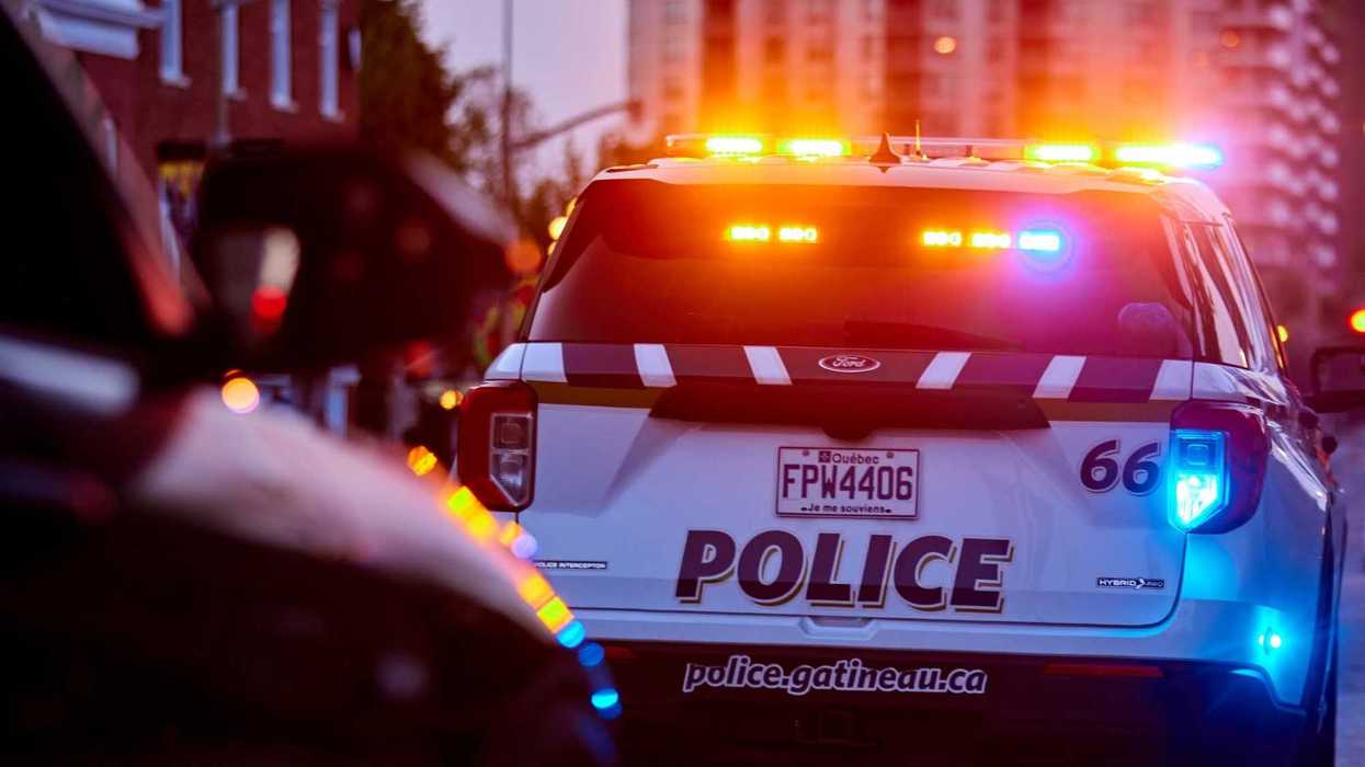Des véhicules du Service de police de la Ville de Gatineau.