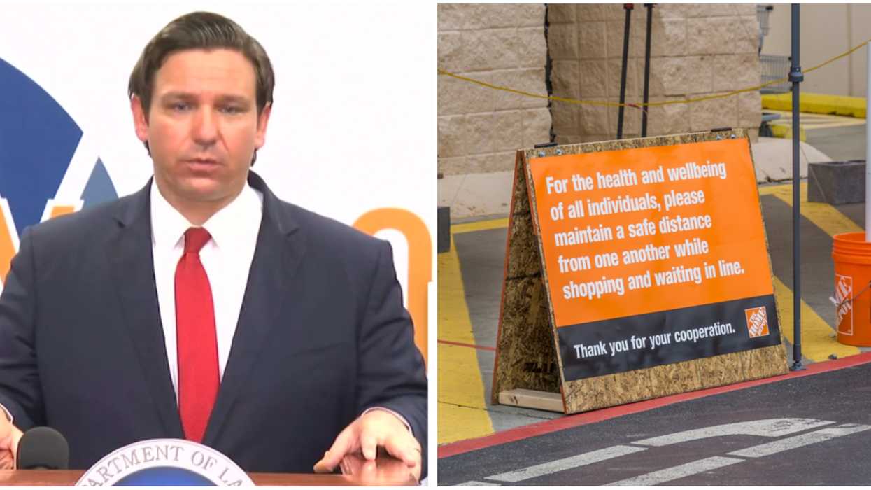 DeSantis' Home Depot Comment Compares Reopening Florida Schools To Local Businesses