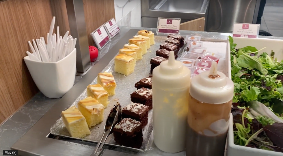 desserts at plaza premium international lounge terminal 3 pearson airport