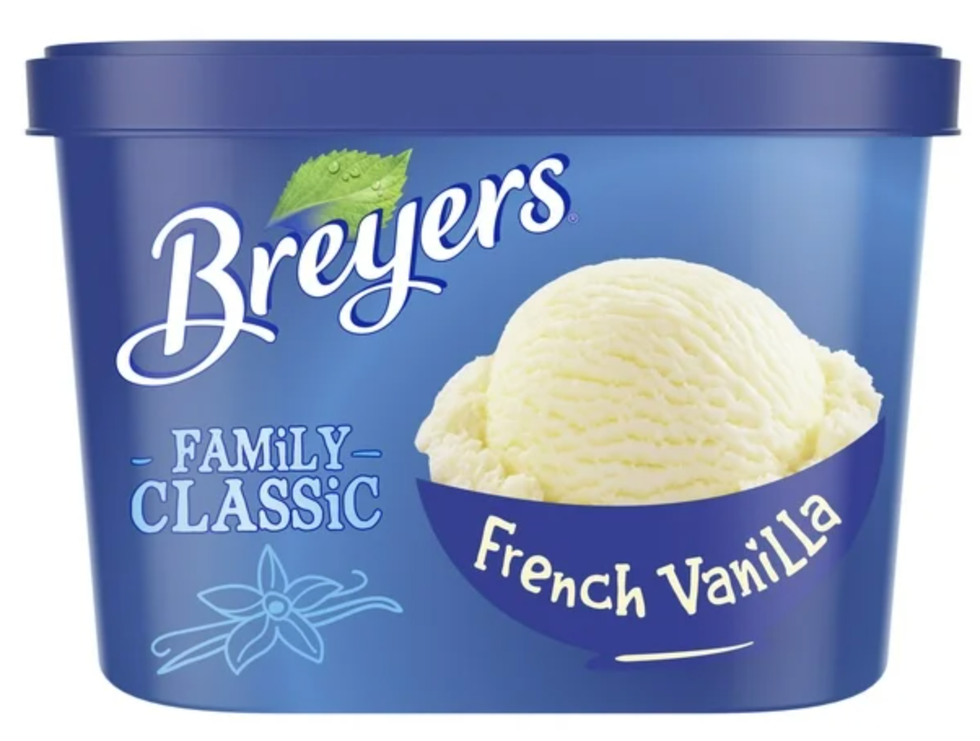 Desserts glac\u00e9s Breyers sur le site du Walmart.