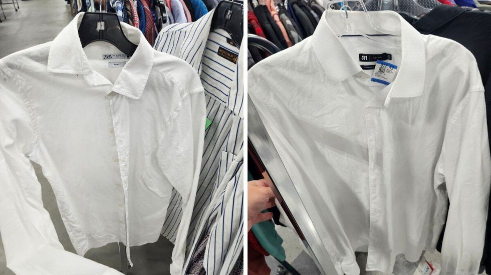 Deux chemises blanches.