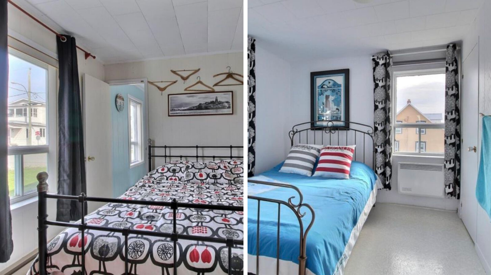 Deux des chambres de la maison.