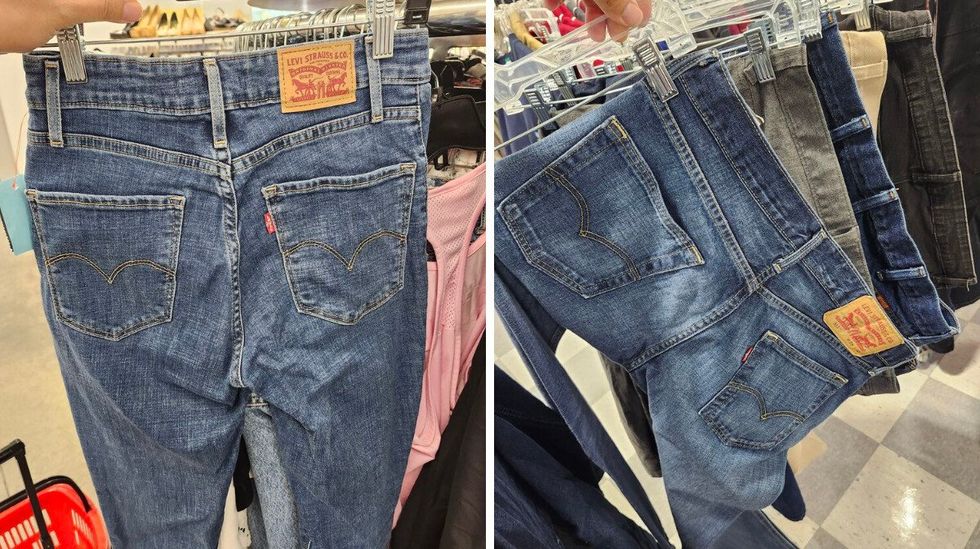 Deux paires de jeans Levi's.