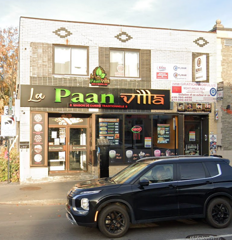 Devanture de La Paan Villa, mis \u00e0 l'amende par le MAPAQ.