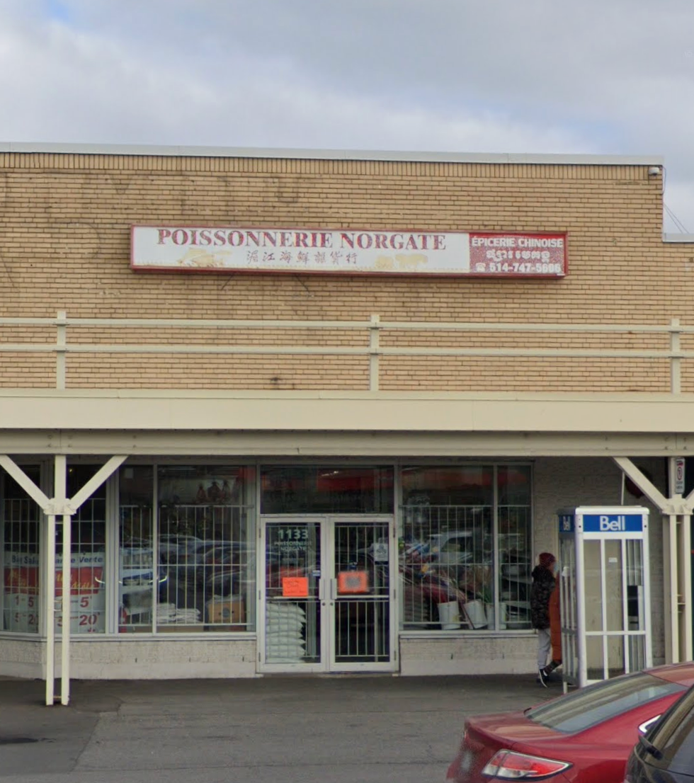 Devanture de la Poissonnerie Norgate \u00e0 Montr\u00e9al.