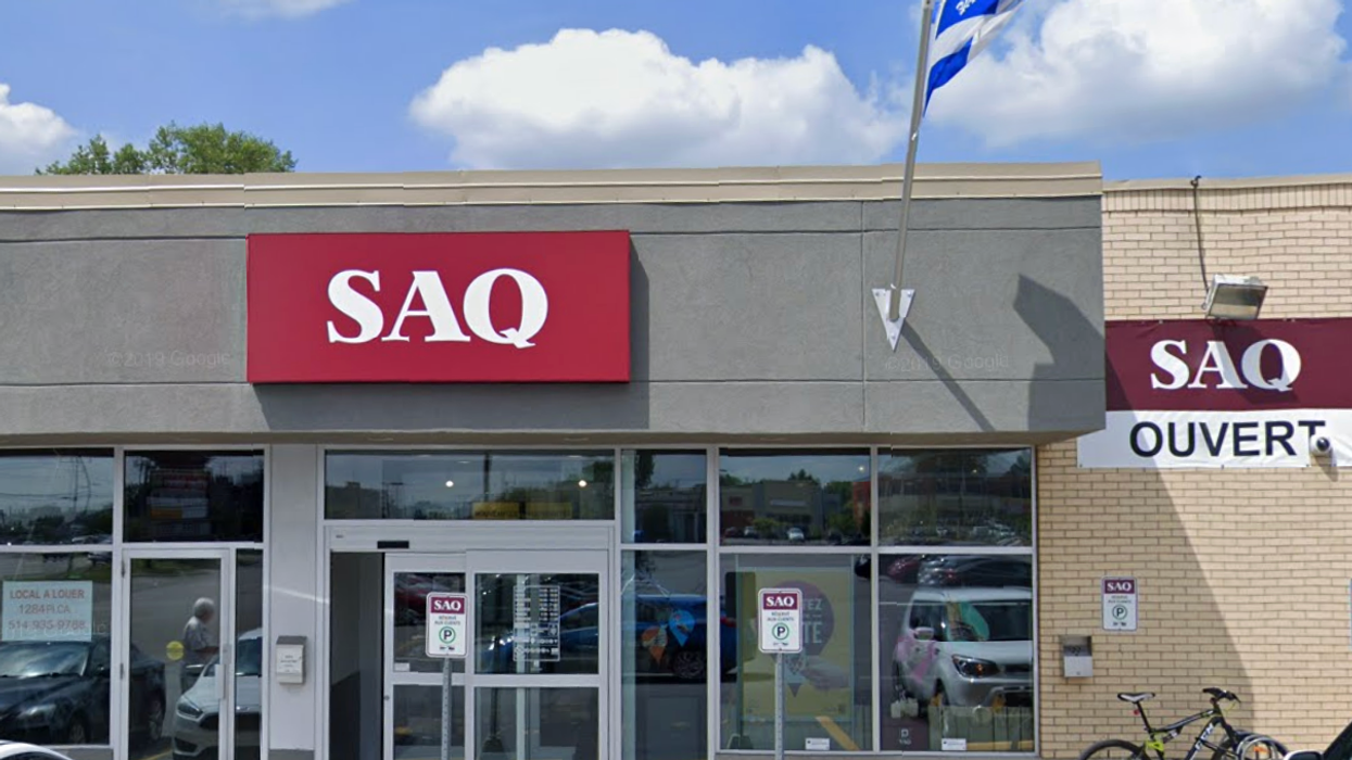 Devanture de la SAQ.