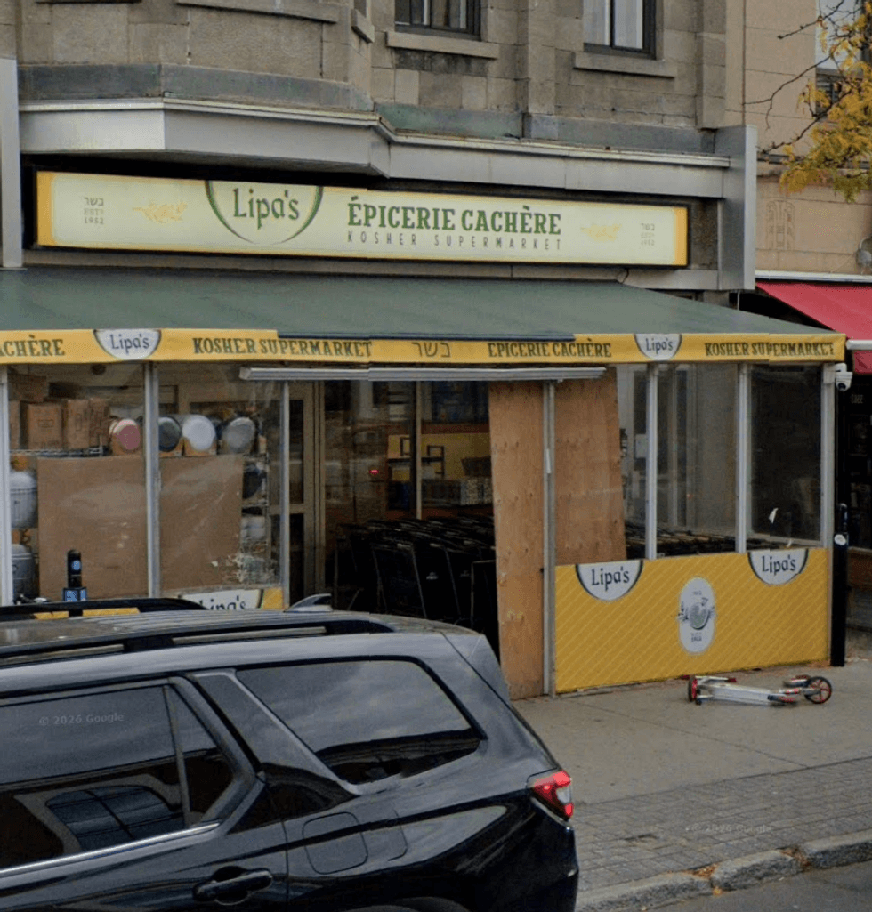 Devanture du commerce Epicerie-Kleins \u00e0 Montr\u00e9al.