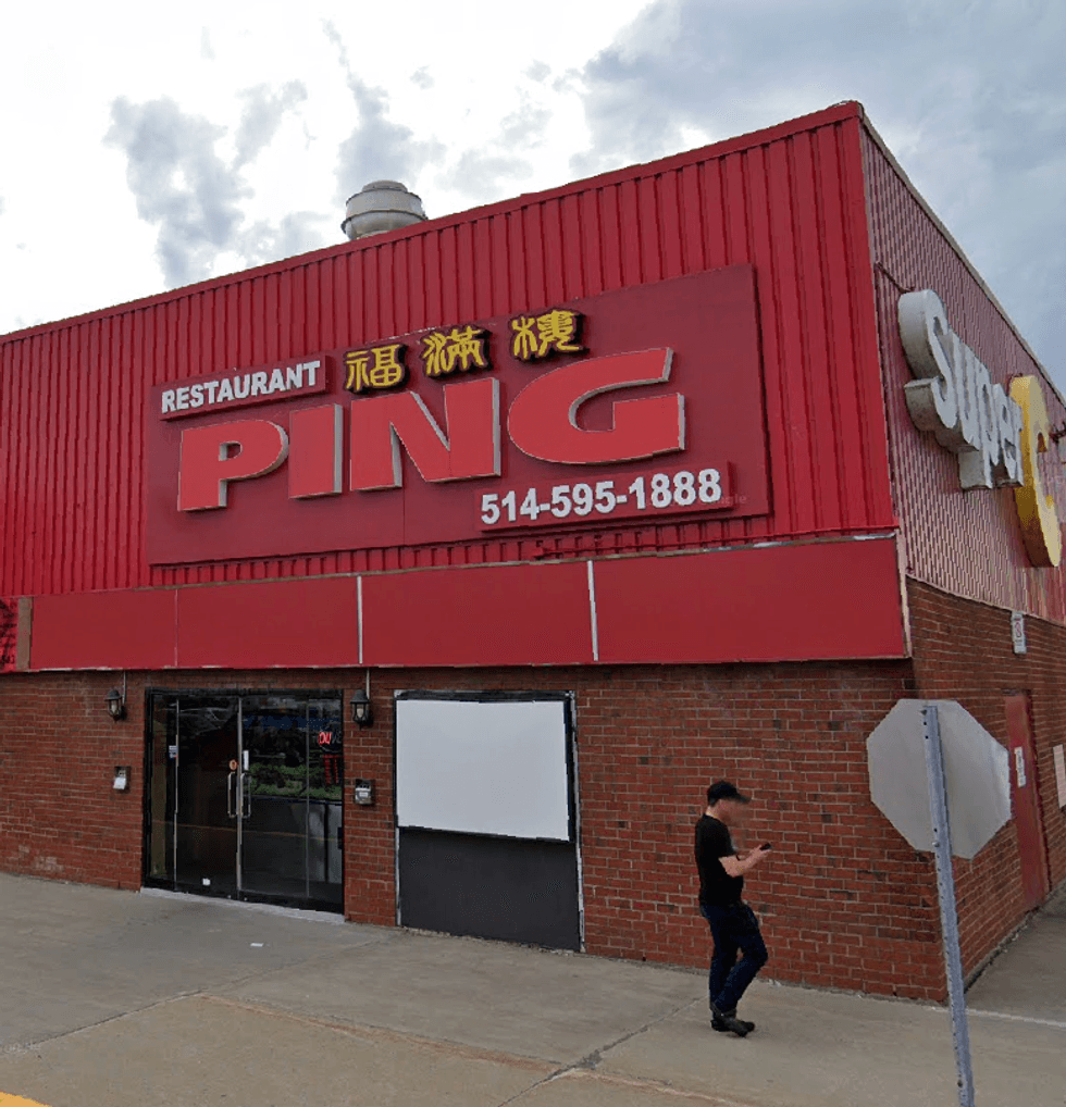 Devanture du Restaurant Chez Ping \u00e0 Montr\u00e9al.