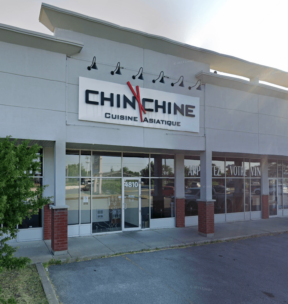 Devanture du restaurant Chin Chine Cuisine Asiatique \u00e0 Sainte-Catherine.