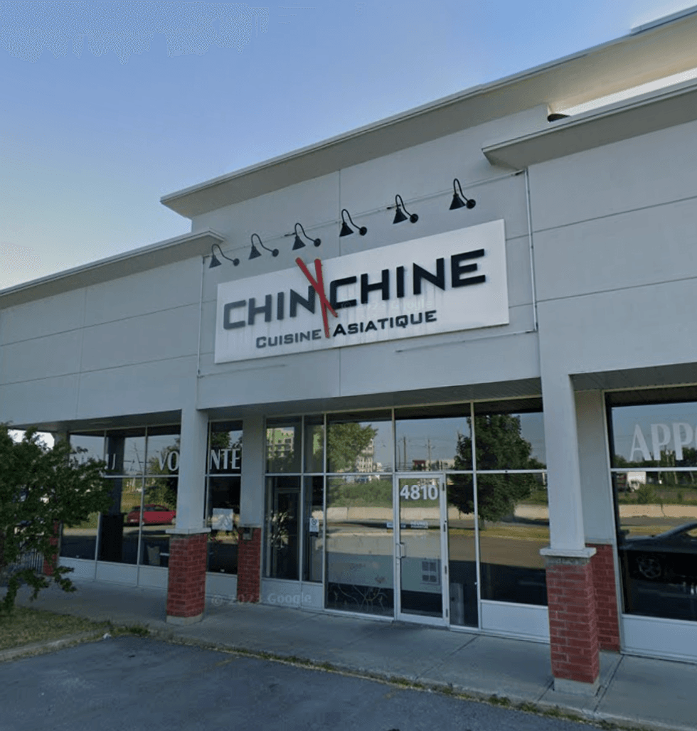Devanture du restaurant Chin Chine Cuisine Asiatique \u00e0 Sainte-Catherine.
