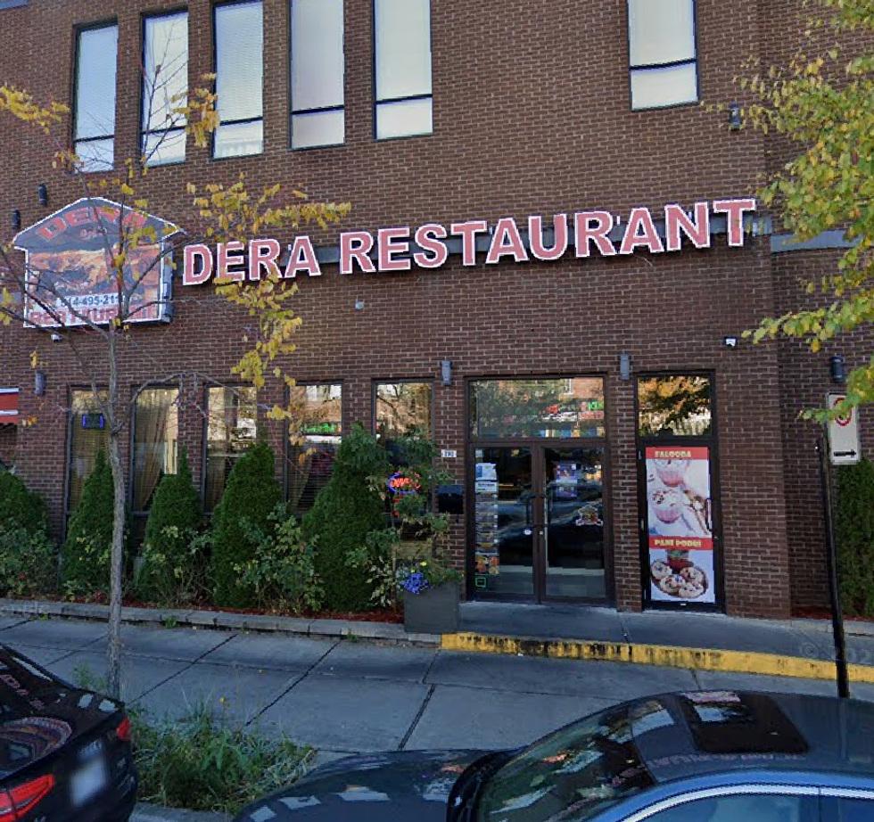 Devanture du restaurant Desi Dera Restaurant \u00e0 Montr\u00e9al.