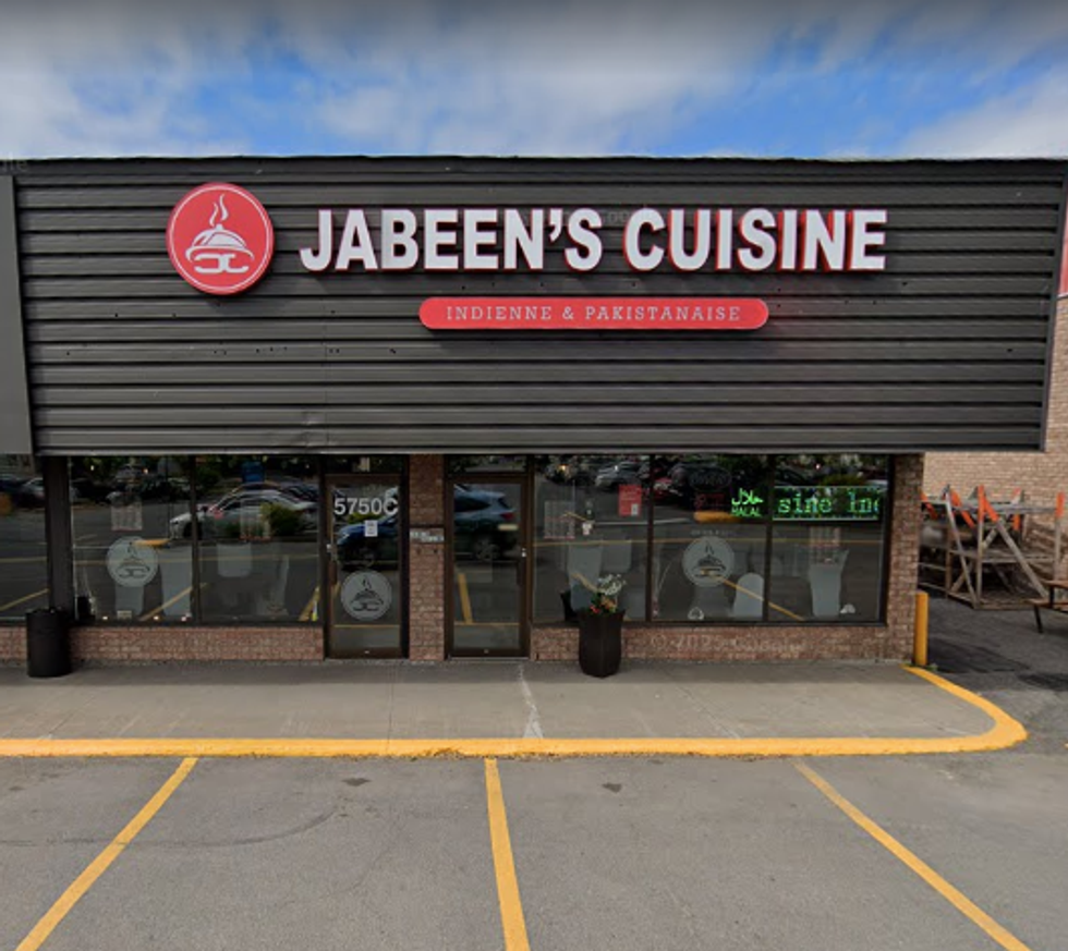 Devanture du restaurant Jabeen's Cuisine.