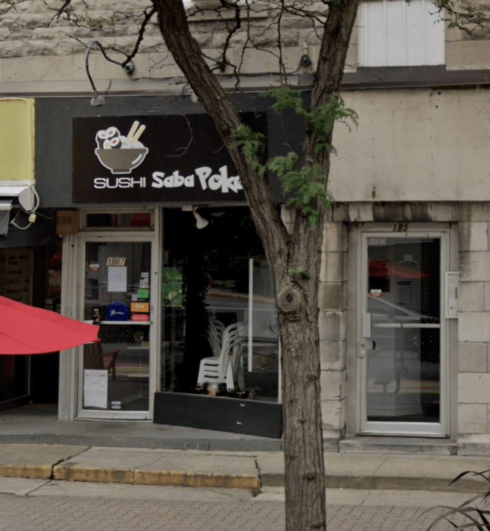 Devanture du restaurant Sushi Saba Poke \u00e0 Longueuil.