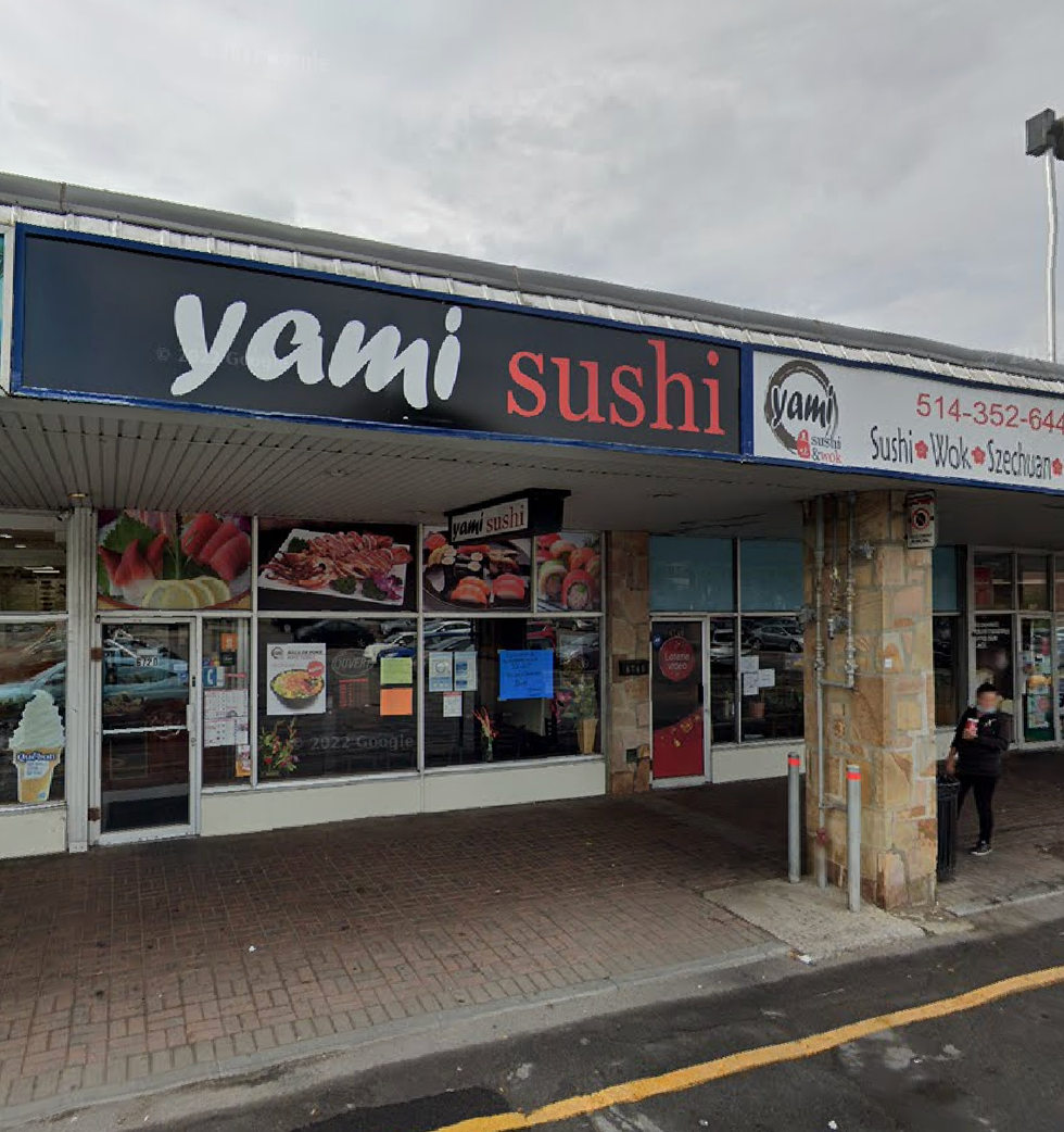 Devanture du restaurant Yami Sushi \u00e0 Montr\u00e9al.