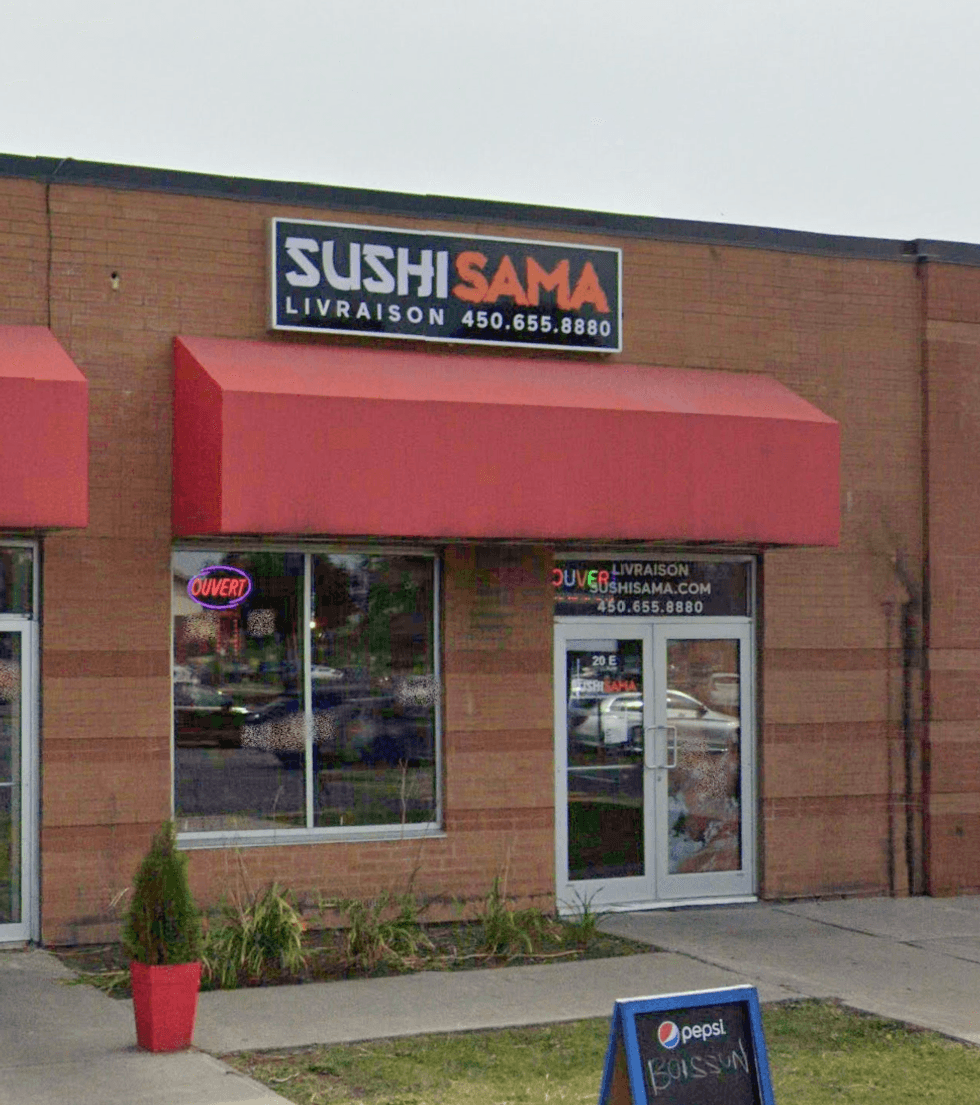 Devanture du Sushi Sama \u00e0 Boucherville.
