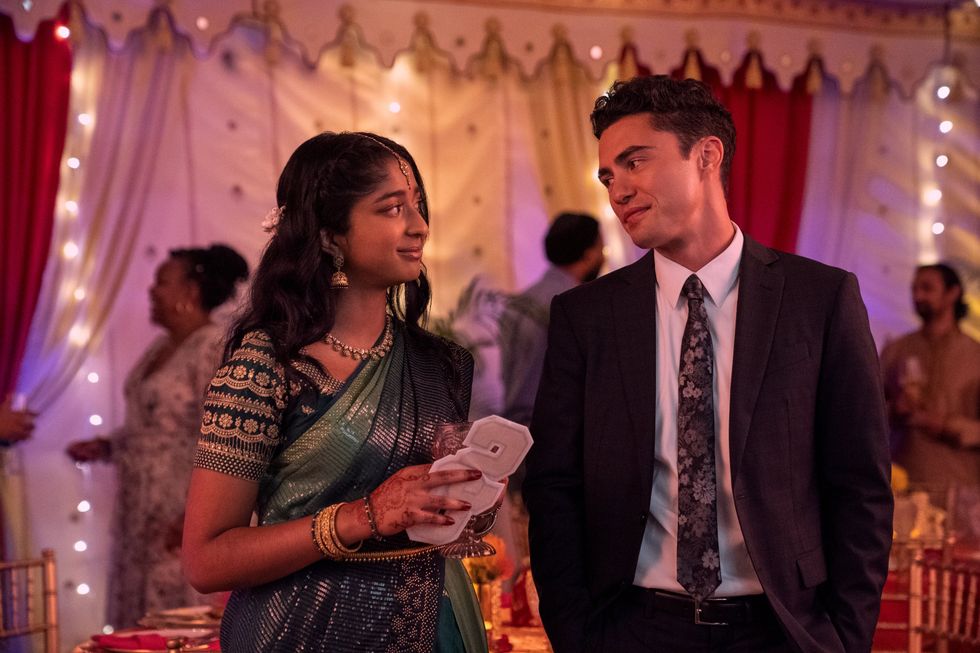 Devi and Paxton at Nirmala's wedding.