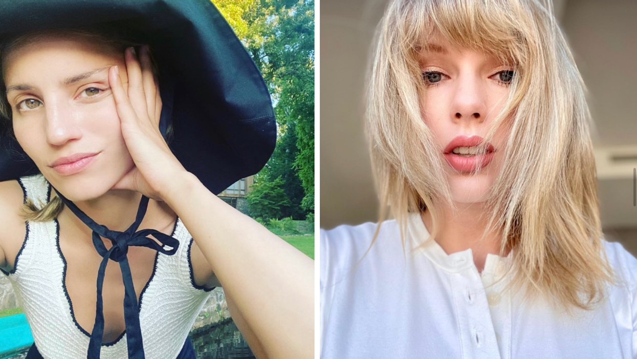 Dianna Agron. Right: Taylor Swift.
