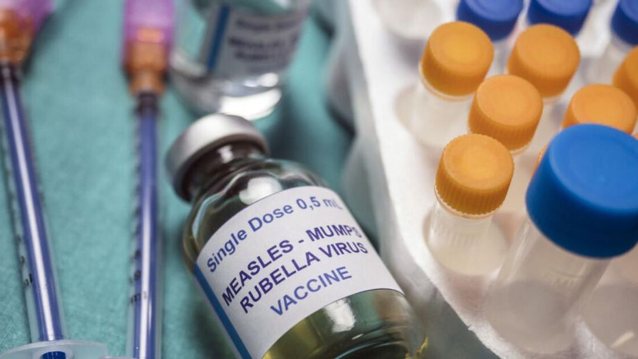 Different vials of triple viral vaccine of measles, rubella and mumps, known as MMR.