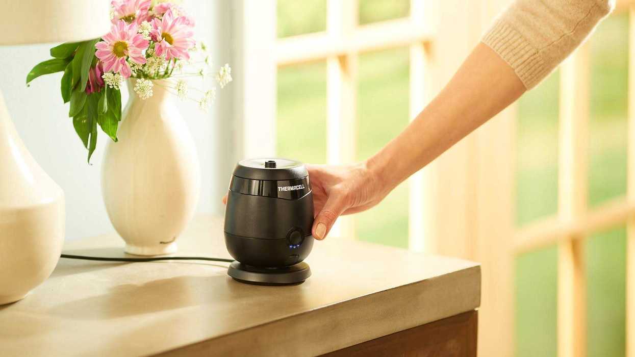 Diffuseur Thermacell posé sur un comptoir.
