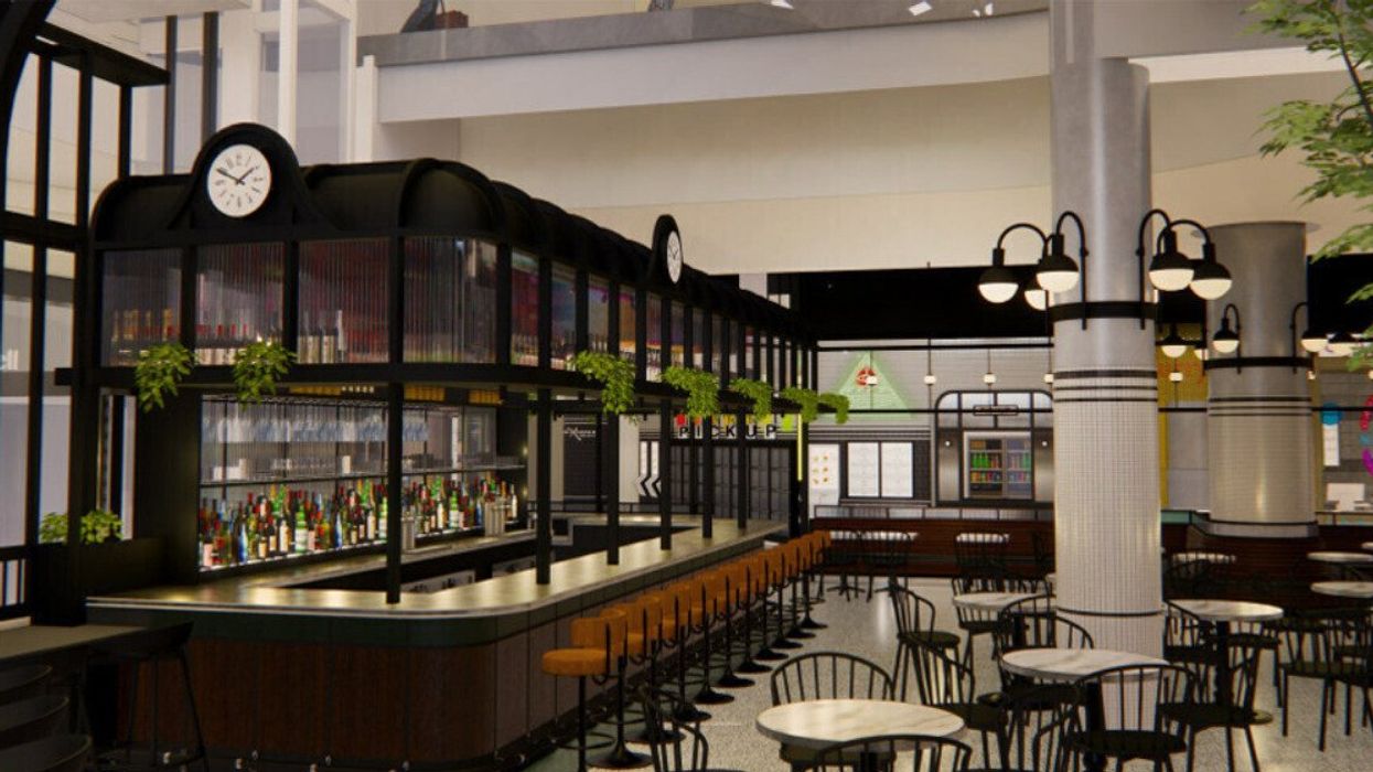 Dining hall at Toronto Eaton Centre.