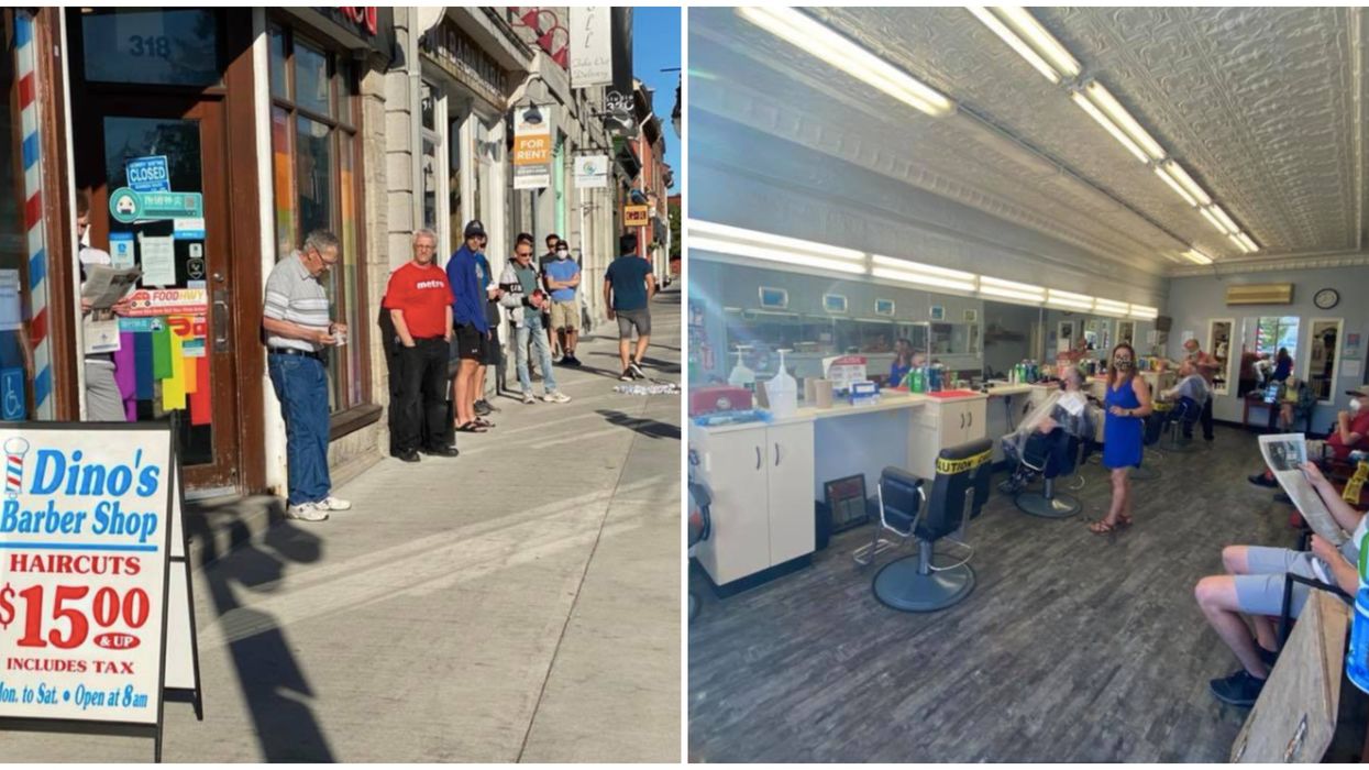 Dino's Barber Shop In Kingston Had People Waiting 2 Hours In Line To Get A Cut