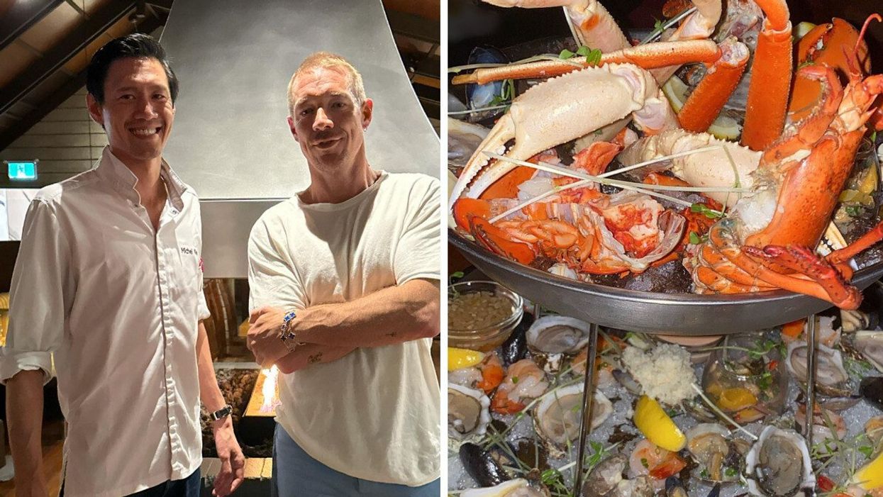 Diplo at Smuggler's in Calgary. Right: Food at Smuggler's.