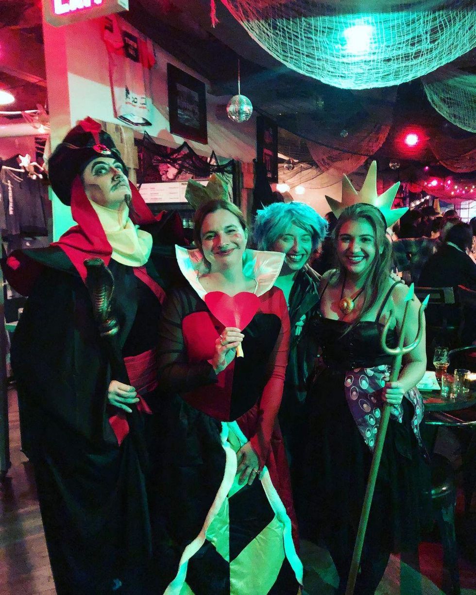 Disney villains on Halloween at Tooth and Nail brewery.