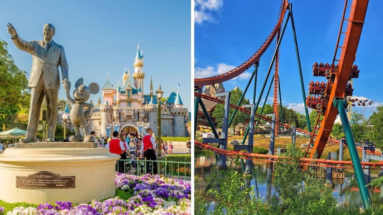 Disneyland. Right: Canada's Wonderland.