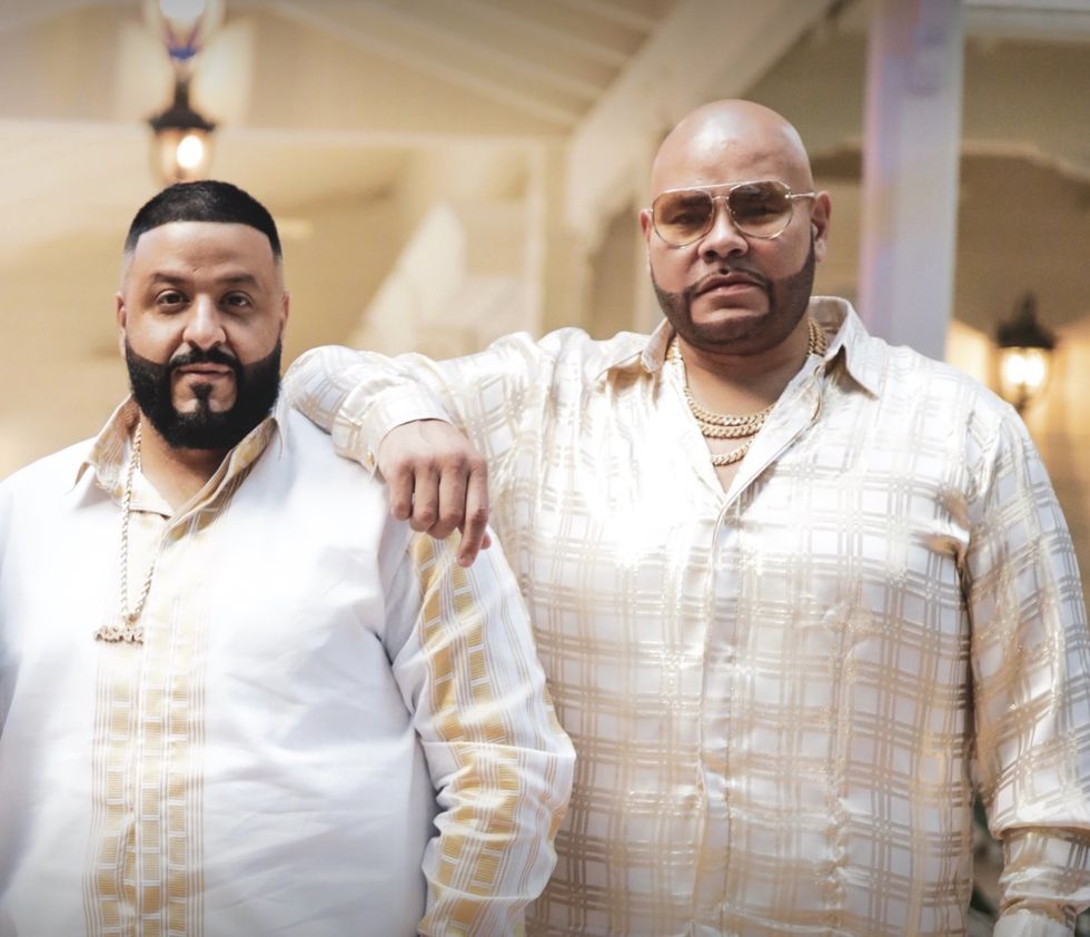 DJ Khaled And Fat Joe posing for a picture
