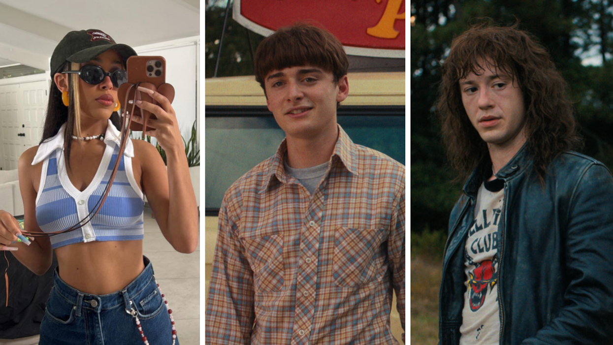 Doja Cat. Middle: Noah Schnapp. Right: Joseph Quinn.