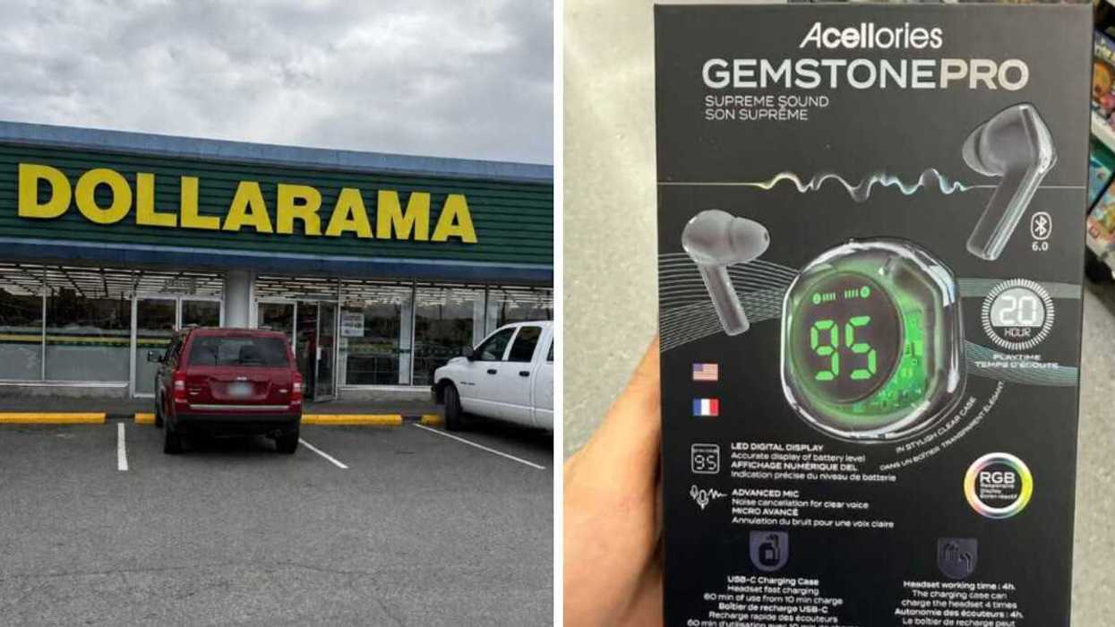 Dollarama Canada store. Right: Dollarama electronics.