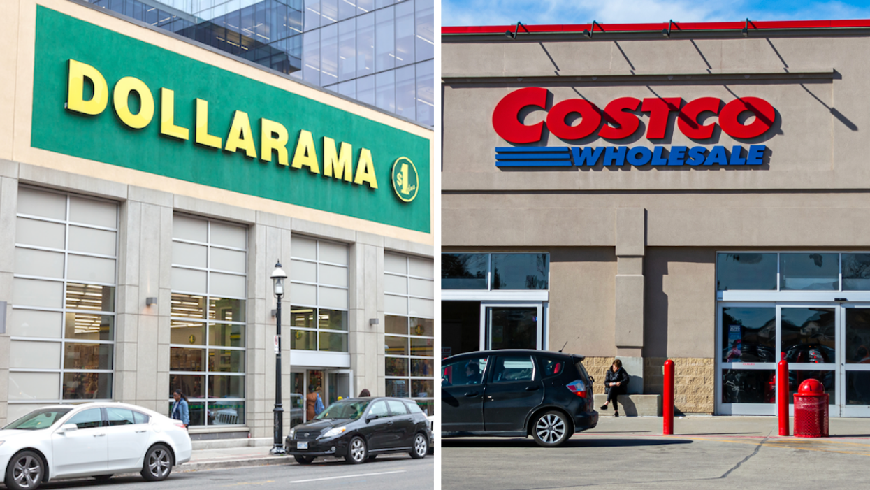 Dollarama. Droite : Costco.