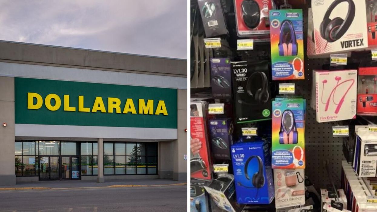 Dollarama. Right: Headphones at Dollarama.