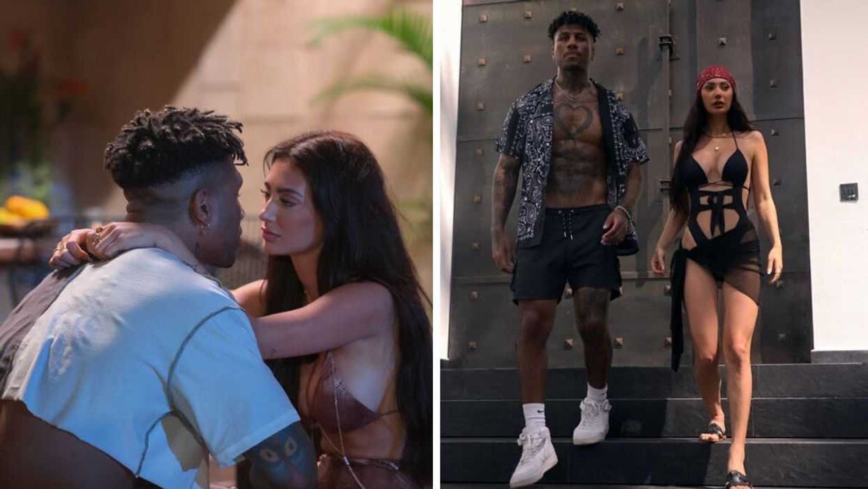 Dom Gabriel and Francesca Farago on the Netflix show "Perfect Match."