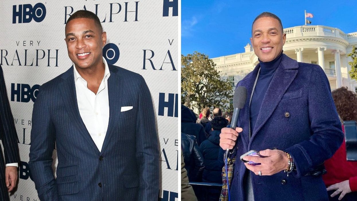 Don Lemon at HBO's Very Ralph world premiere in NYC in 2019. Right: Don Lemon at the White House in December 2022.